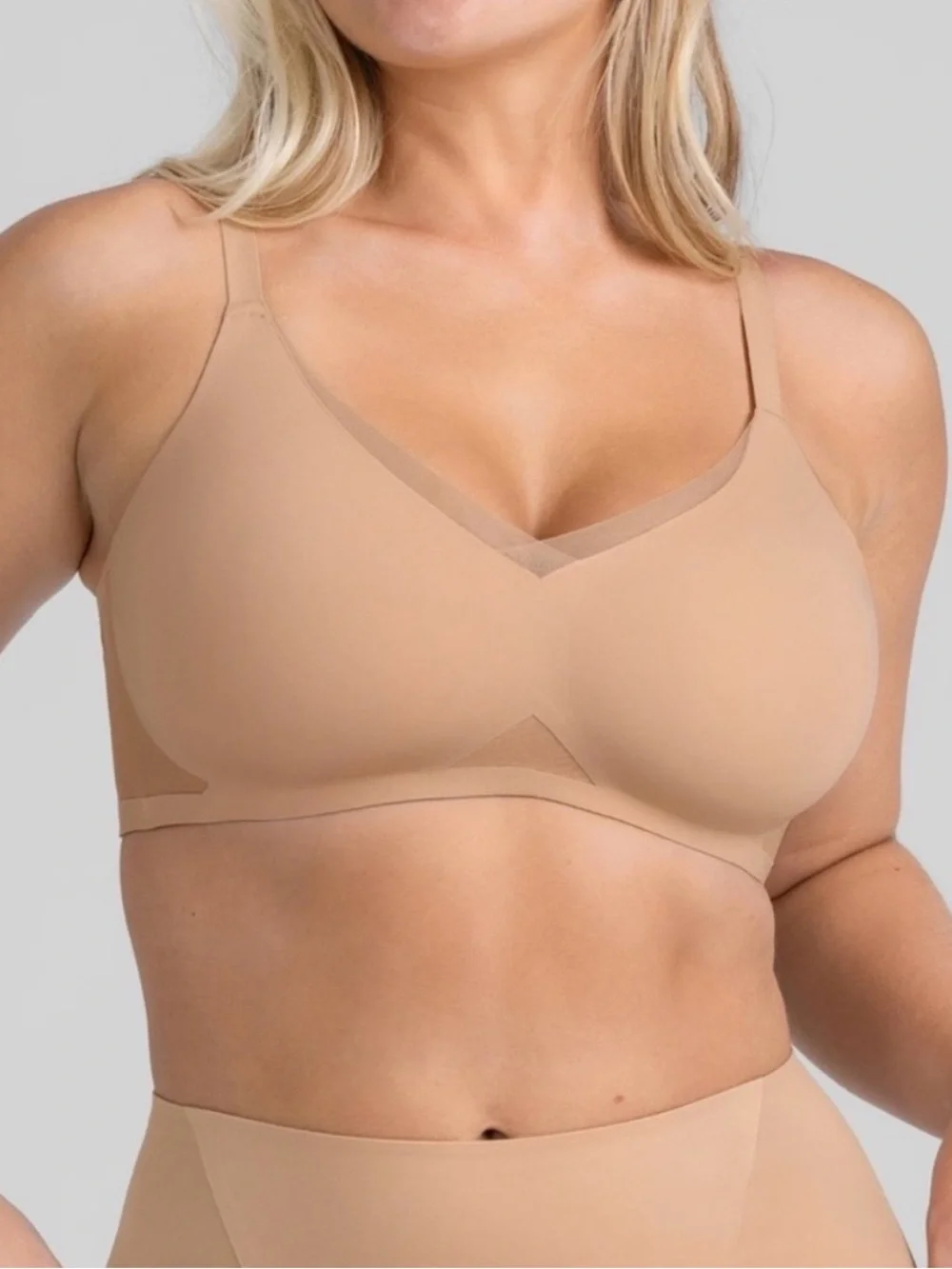Honeylove Crossover Bra Size 2X Neutral Tan Comfy Lounge Plus